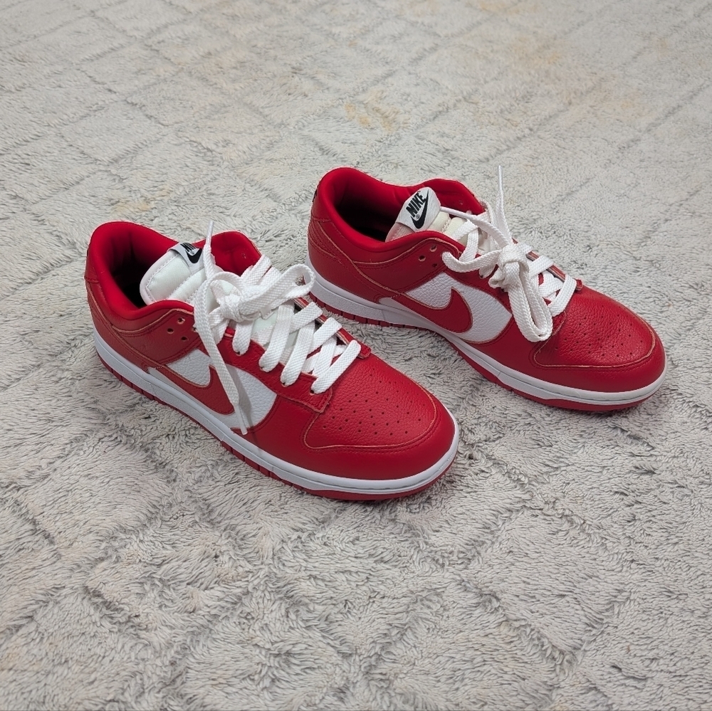 Nike Dunk Low By You Retro Red White Shoes Mens Size 7 AH7979-992 NEW